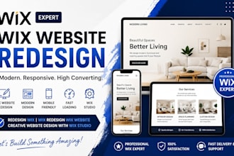 wix website redesign, wix website design, develop wix website design, wix expert