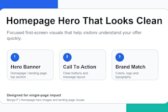 design website banners and landing page hero images