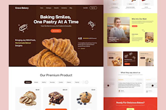 design bakery shopify store cake cookies chocolate pastries restaurant website