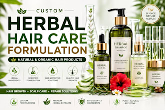 create custom herbal hair care formulations for you