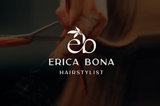 do earthy feminine brand beauty logo for a colorist listens