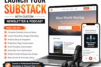 launch your substack with custom newsletter, podcast