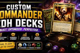 create, build and finetune your perfect mtg edh commander deck
