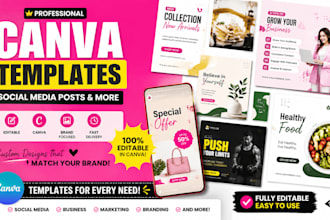 design canva social media template pack for branding and flyers