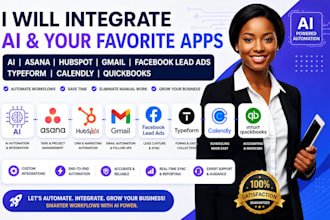 integrate ai asana hubspot gmail facebook lead ads typeform calendly quickbooks