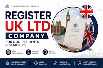 register UK ltd company for non residents and startups
