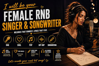 be your female pro session singer female rnb singer songwritter, female singer