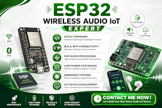esp32 wireless audio iot device ble, wifi, dsp, low power pcb, mixer amplifier