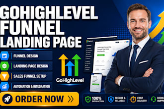 design gohighlevel funnel landing page website sales page lead generation funnel
