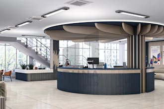 design, 3d render interior lobby design, office lobby design hotel lobby hallway