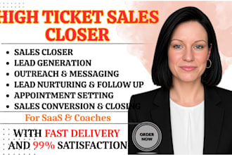 b2b sales closer commission based salesperson and sales rep for saas and coaches