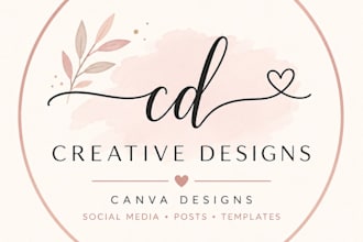 design instagram posts or pinterest pins in canva