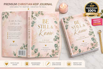 design a prayer journal kdp, christian journal, or devotional cover