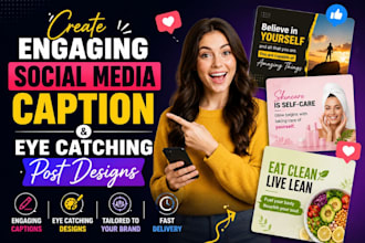 create engaging social media captions, post design, video editing