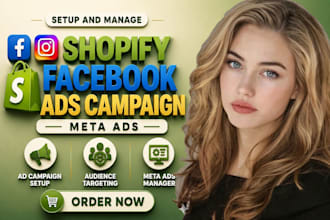 setup shopify facebook ads campaign, instagram and meta ads to boost store sales