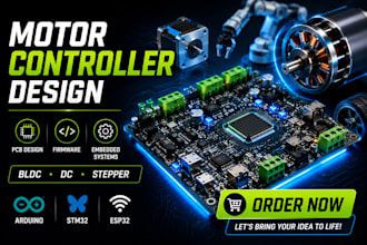 bldc dc stepper motor controller pcb firmware for robotics automation