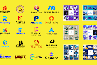 design professional logo, brand guidelines and stationery