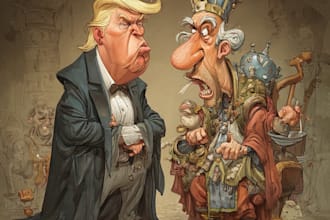 draw a political or satirical cartoon