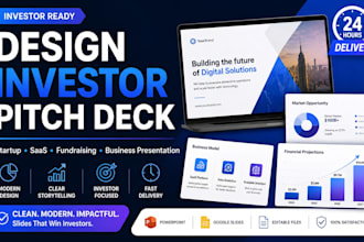 design modern startup pitch deck investor presentation slides