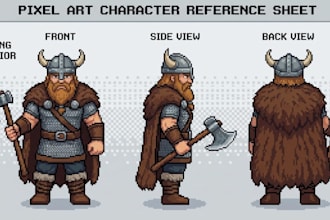 create professional pixel art reference sheets and character sheets