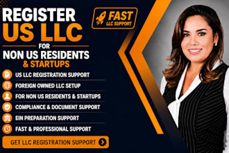 register US llc for non US residents and startups