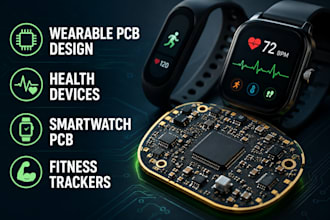 design wearable pcb for smartwatch, fitness and health devices