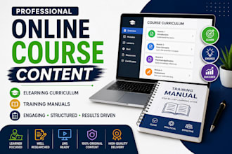 write expert online course content and course curriculum