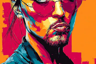 design fun cartoon pop art food illustrations and comic style food art