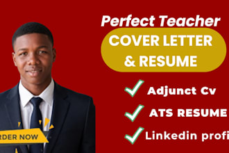 write a professional ats teacher resume and CV