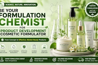 be your cosmetic chemist and formulation expert for skincare product development