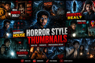 design cinematic horror thumbnails