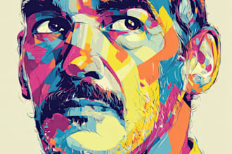 design retro pop art food illustrations for your brand