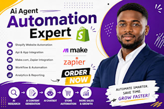 build shopify ai automation, chatbot, and store automation