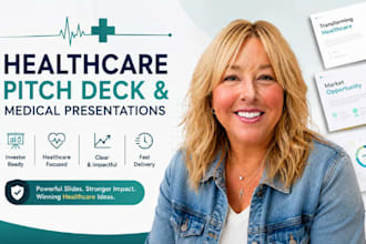 healthcare startup pitch deck, medical saas powerpoint, healthtech PPT
