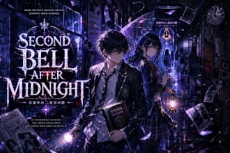 draw manga and webtoon comic book illustration, manhwa book cover illustration