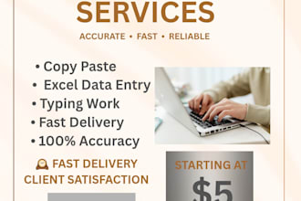 data entry typing excel work