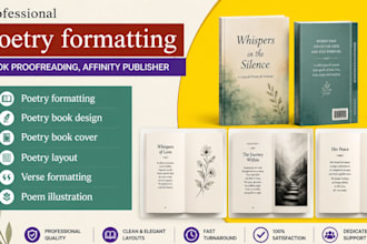design poetry book formatting poem children story book illustration book cover