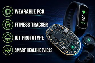 wearable pcb design for fitness tracker, iot prototype and smart health devices