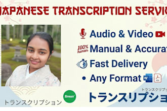 deliver high quality japanese audio video transcription