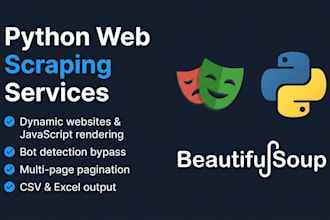 scrape any website using python and deliver clean CSV data