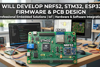 develop nrf52, stm32, esp32 firmware and pcb design