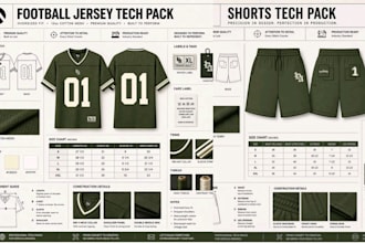 fashion tech pack designer apparel tech pack sportwear activewear for production