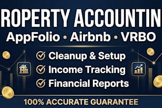 fix appfolio accounting, airbnb accounting, vrbo and buildium bookkeeping