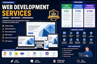 develop a responsive, modern website