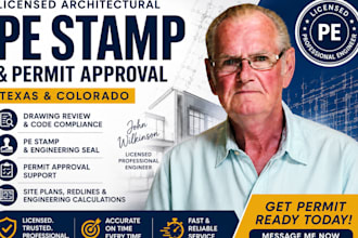 design pe stamp architectural mep drawings in texas colorado