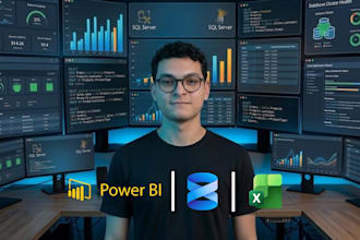 data analysis, power bi dashboards and sql queries