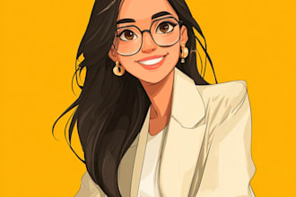 create a professional cartoon portrait avatar