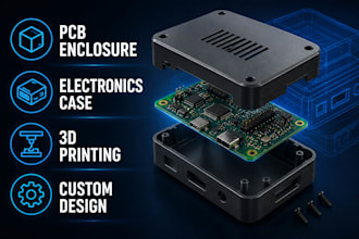 design custom pcb enclosure and electronics case for 3d printing