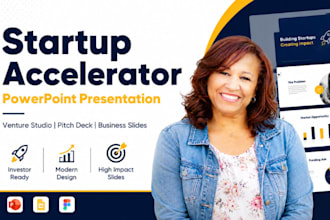 startup accelerator powerpoint, venture studio business presentation