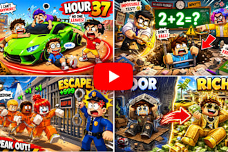 design cartoon and animated youtube thumbnails